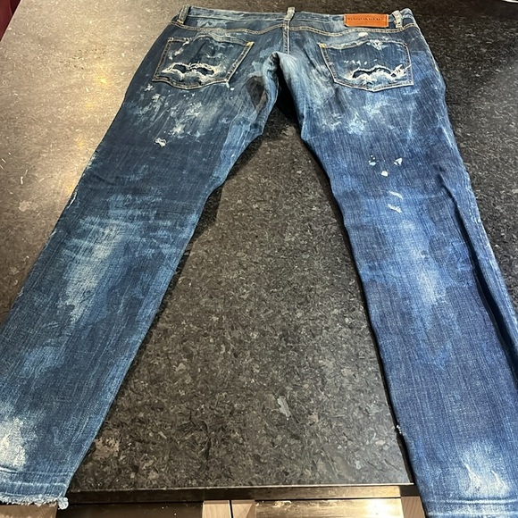 Men's Distressed DSQUARED2 Blue Jeans - Picture 6 of 7